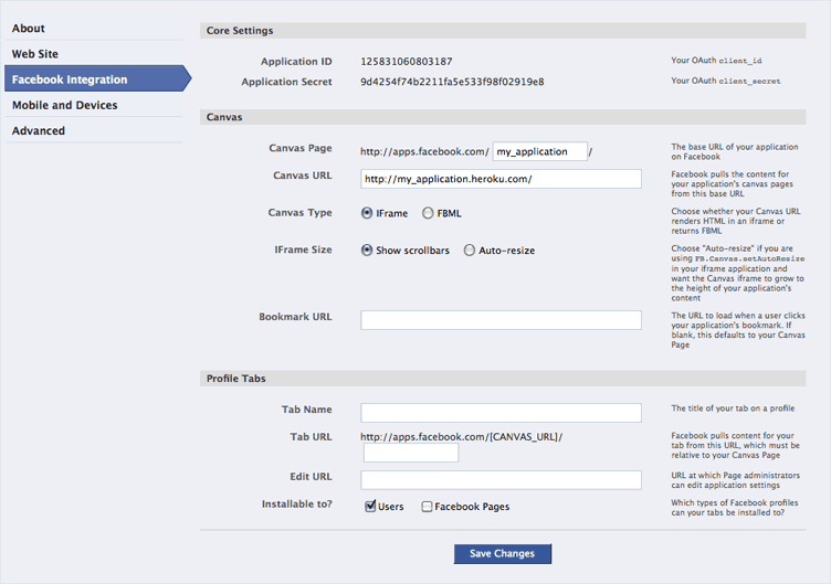 Facebook Integration!